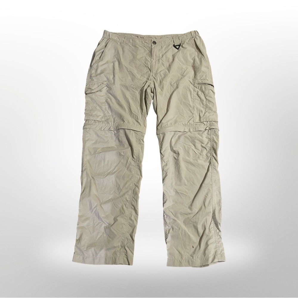 Columbia Mens Silver Ridge Convertible Pants Khaki Beige Nylon - Size 36x32